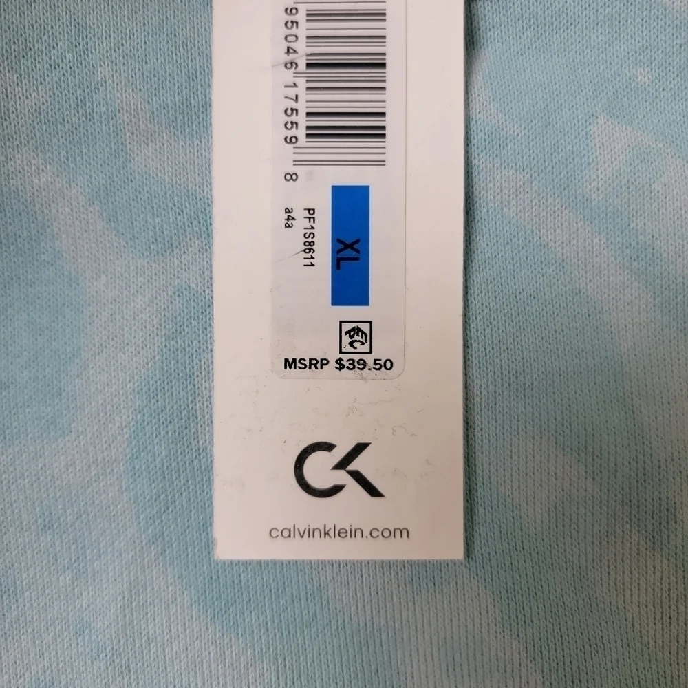 Calvin Klein Performance Blue Leopard Zebra Animal Print Soft Lounge Shorts XL - Picture 4 of 5